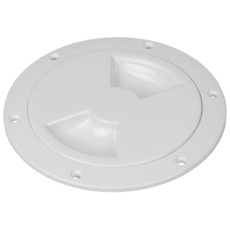 Sea-Dog Quarter-Turn Smooth Deck Plate w/Internal Collar - White - 4" 336340-1